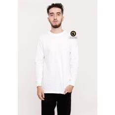 KAOS POLOS LENGAN PANJANG COTTON COMBED PREMIUM BANDUNG PRIA WANITA DEWASA WHITE SOLID