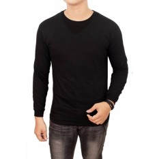 Kaos Polos Lengan Panjang Pria Cotton Combed