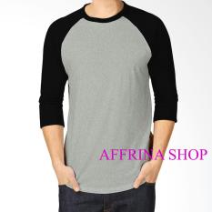 kaos polos reglan 3/4 - AFFRINA SHOP