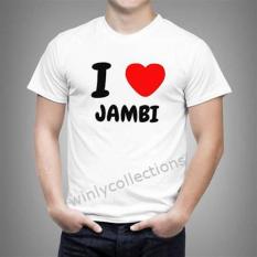 Kaos Pria I LOVE Jambi Uk Bayi - Dewasa 0 - L ( 23 Warna )