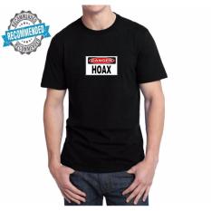 Kaos Pria Murah / Tshirt Cowo Lengan Pendek Hoax1 = Hitam