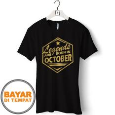 Kaos Pria T-Shirt Distro Premium Bulan Lahir Oktober - ( DualTime ID 22 )