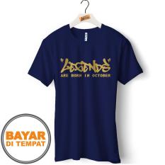 Kaos Pria T-Shirt Distro Premium Bulan Lahir Oktober - ( DualTime ID 58 )