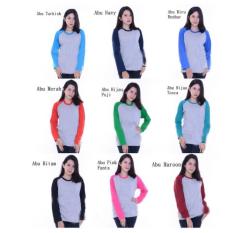 Kaos Raglan Lengan Panjang / Raglan Cewek Cowok / Kaos Reglan / Kaos Raglan