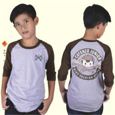 Kaos Reglan 3/4 Anak Laki-Laki Umur 2 - 8 Tahun CPS 052-424 Abu Misty