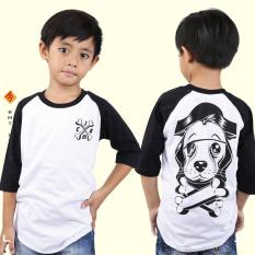 Kaos Reglan 3/4 Anak Laki-Laki Umur 2 - 8 Tahun CPS 063-427 Putih