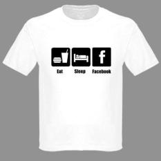 Kaos /T-Shirt Eat Sleep Facebook Murah