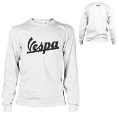 Kaos Vespa T-Shirt Lengan Panjang - Putih