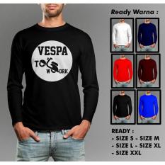 Kaos Vespa To Work Tangan Panjang Murah Keren