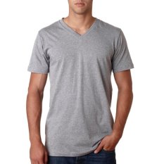 Kaos55 Kaos T-Shirt V-Neck Lengan Pendek - Abu Abu