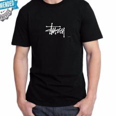 Kaos55 Pria / Kaos Cowo Lengan Pendek Stussy - Hitam