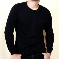 Kaos86 Kaos Polos T-Shirt O-Neck Lengan Panjang - Hitam