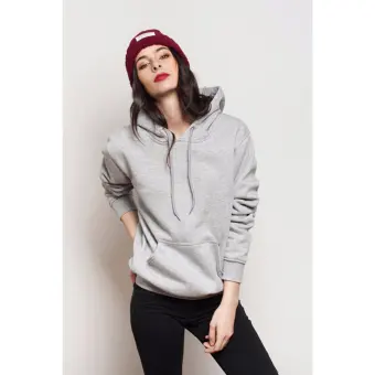 jaket hoodie abu abu polos