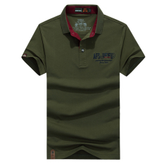 Musim Gugur 2017 Model Baru Kaos Lengan Panjang Pria Kerah Turndown Katun Murni Ukuran Besar Polo Shirt JEEP Lengan Panjang