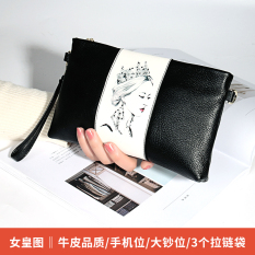 Tas Tangan Modis Dompet Kulit Karakter Kulit Lembut (Queen Pola)