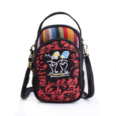Kartun Wanita Kecil Tas Tangan Tas HP (Misterius Hitam (Warna Baru Di Pasar))