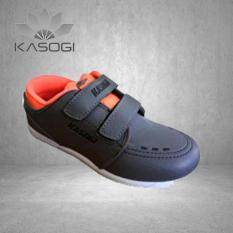 Kasogi Focus Kid Abu Tua Orange-Sepatu Casual Anak Laki laki-Sepatu Casual Perempuan