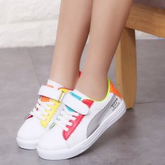 Kasual Pijakan Empuk Gadis Kets Putih Children Sepatu Sneakers (Berwarna Warna-warni)