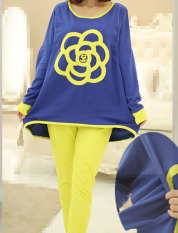 Katun Musim Gugur Dan Dingin Pasca Melahirkan Ibu Yang Melahirkan Baju Menyusui (Atasan + Celana Seperti Yang Ditunjukkan)