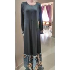 Kazakra Baju Gamis Jersey kombinasi Batik