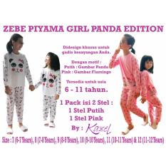 Kazel Zebe Kids Teens Long Pajamas Piyama Panjang Girl Panda Edition 2in1