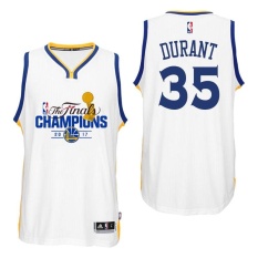 KD Fans Golden State Warriors Authentic Men's White NBA Kevin Durant #35 Sports 2017 the Finals Champion Swingman Basketball Jersey (S-XXL) - intl