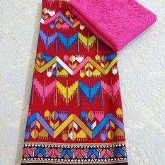 cherry - set kain satin bima ratu pink dan brokat sofia - pink kebaya bali murah