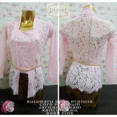 Kebaya Kutubaru Jegeg Semi Prancis Cord / Kebaya Kutubaru Modern - Baby Pink