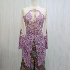 Fashion Muslimah Baju Lebaran Kebaya Modern Kebaya Wisuda Panjang Marchesa Bunga Dusty RR1540 Kebaya Lengan Panjang Kebaya Wisuda Jual Kebaya Modern 2018 Jual Kebaya Muslim 2018 Jual Kebaya Pengantin