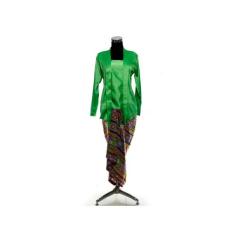 Kebaya Modern Kutu Baru Batik Etnik Hijau