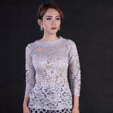 Pakaian Atasan Wanita Seragam Bakal Brokat Kebaya Wisuda Tunangan Lamaran Among Tamu RR1736 ABU Arcobaleno Pesan Kebaya Seragam,Jual baju model kebaya modern terbaru, cocok untuk wisuda, pernikahan, kondangan dan acara resmi lainnya dengan harga murah