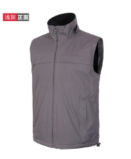 Kebugaran Korea Fashion Style Bulu Pria Kasual Vest Musim Semi Dan Musim Gugur Rompi (Abu-abu)