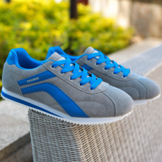 Kebugaran Korea Fashion Style Kanvas Siswa Berlari Sepatu Cortez Nike Sepatu (Biru)