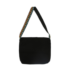 Kecil Bening Tas Selempang Wanita Tas Kantong Jinjing Rajut Tas Kain (Hitam)