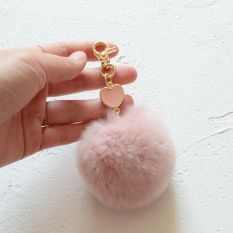 Kecil Cinta Bentuk Jantung Hati Rex Kelinci Bola Bulu Rantai HP (Untuk Hadiah Yang Melihat! Tidak Ada Hadiah!)