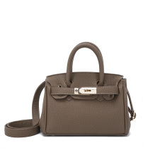 Kecil Mini Bahu Tas Tangan Tas Model Hermes (Khaki)