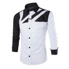 Kedai baju Kemeja pria casual berkualitas / kemeja lengan panjang / kemeja ciko putih - 7Z