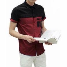 Kedai baju Kemeja pria casual berkualitas / kemeja lengan pendek / kemeja bryan maroon - SZ