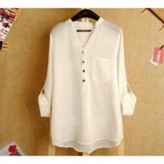 Kedai_Baju Blouse Wanita Eriza / Blouse Cewek / Shirt Wanita / Blouse Bangkok Style / Blouse Modern / Sabrina Wanita NR - Putih