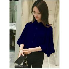Kedai_Baju Blouse Wanita Dita / Blouse Cewek / Shirt Wanita / Blouse Korean Style / Blouse Modern / Sabrina Wanita NR - Navy