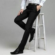 Kedai_Baju Celana Formal Polos Hitam - Slim Fit