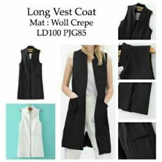 Kedai_baju Formal Wanita / Long Vest Coat - Hitam