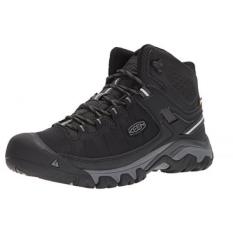 Keen Keen Pria Targhee EXP Pertengahan WP-M Daki Gunung Boot, Hitam/Baja Grey, AS-Internasional