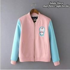 KEI'S jaket sweater wanita doraemon bordir pink fashion wanita termurah