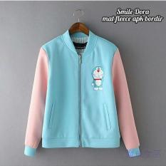 KEI'S jaket sweater wanita doraemon bordir turqis fashion wanita termurah