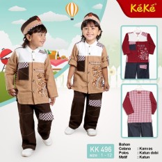 Kekesumut Baju Koko Katun Anak Laki Laki KK 496 size 5 Pusat Grosir Busana Muslim Keke Branded Original