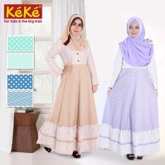 Kekesumut Gamis Dewasa Katun GDK 218 Pusat Grosir Busana Muslim Keke Branded Discount Murah + Bonus