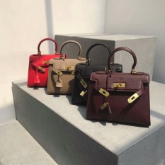 Tas Model Hermes Arak Anggur Musim Panas Tas Kecil Gesper Perempuan (Hitam)