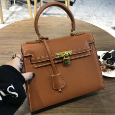 Kelly Modis Kunci Tas Model Hermes Rajut Tas Wanita (Coklat 25 cm)
