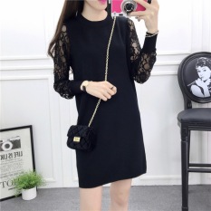Kemas Pinggul Ukuran Besar Setengah Panjang Model Baju Dalaman Rok Dalaman (Hitam (Kualitas Yang Baik/Ganda 12 Kendur Harga)) baju wanita dress wanita Gaun wanita